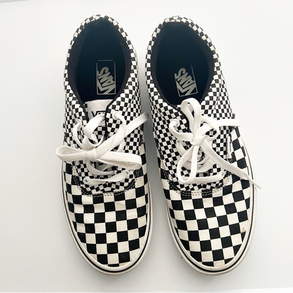 Vans Kids Checkerboard Black and White Sneakers - Picture 2 of 8